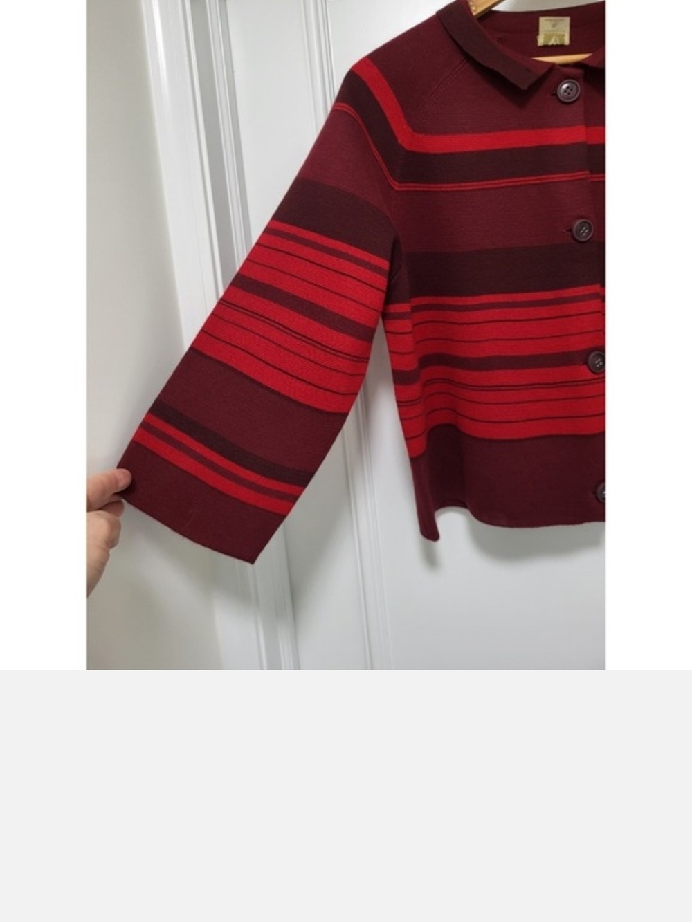 Anne Klein Maroon and Red Striped Skirt Set Sz XL - Picture 4 of 16